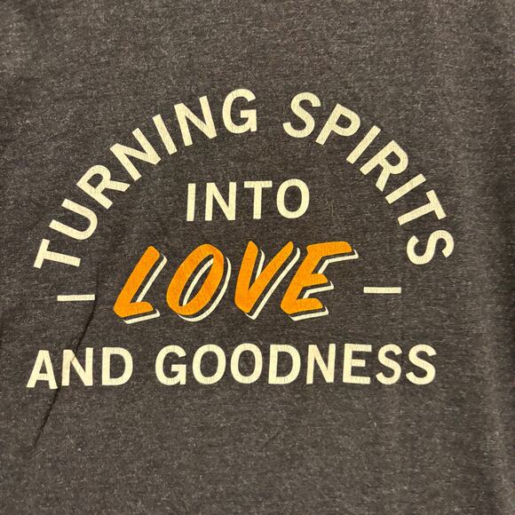 Next Level Tito’s Vodka Promo Tee Shirt Medium Gray Turning Spirits Into Love - Picture 9 of 10